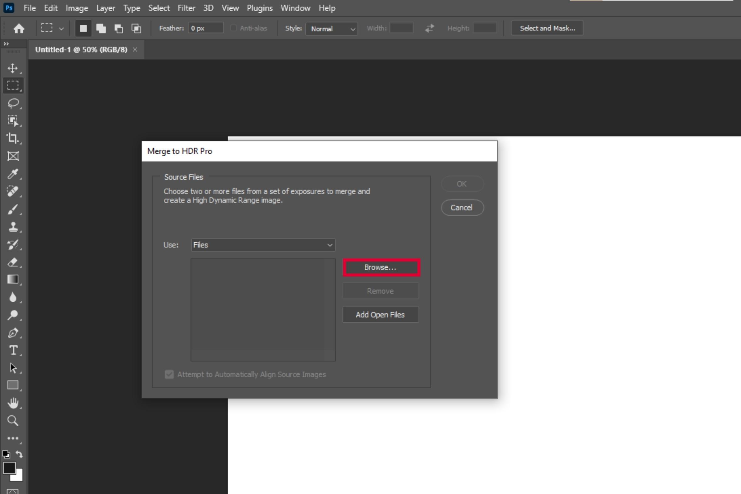 Funktion „Zu HDR zusammenfügen“ in Photoshop Funktion „Zu HDR zusammenfügen“ in Photoshop