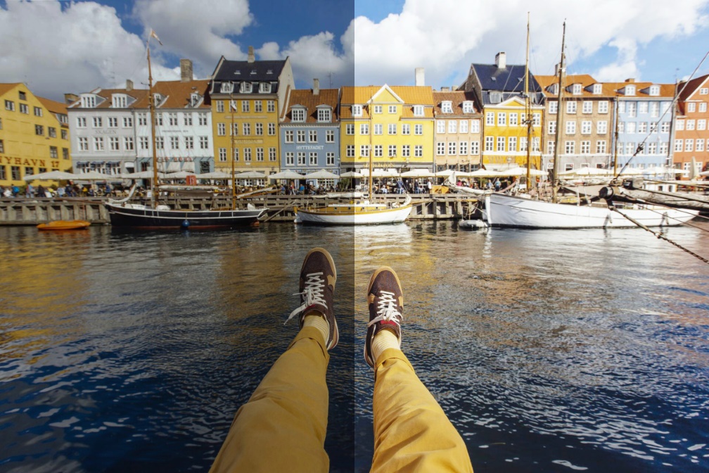 Comparaison : Photo avec et sans correction de la luminosité et du contraste dans Photoshop Comparaison : Photo avec et sans correction de la luminosité et du contraste dans Photoshop