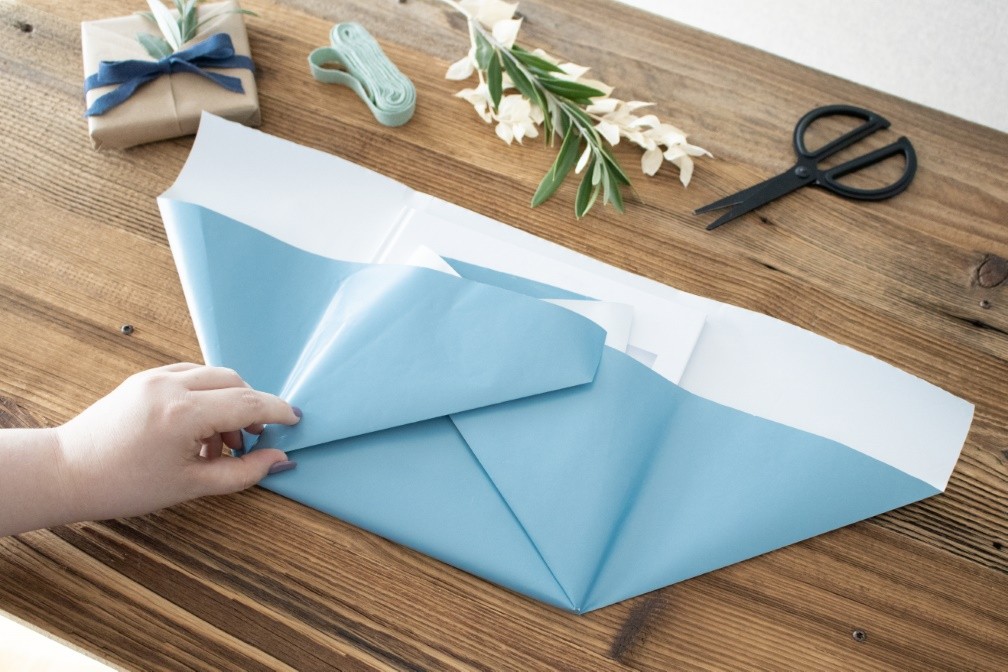 Origami Wrap is gift wrap printed with instructions for folding origami