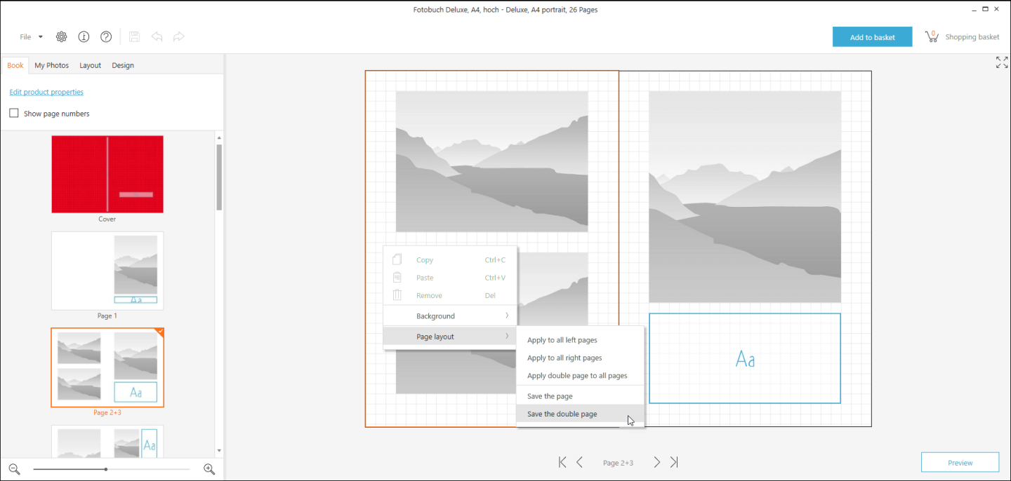 Book pages template