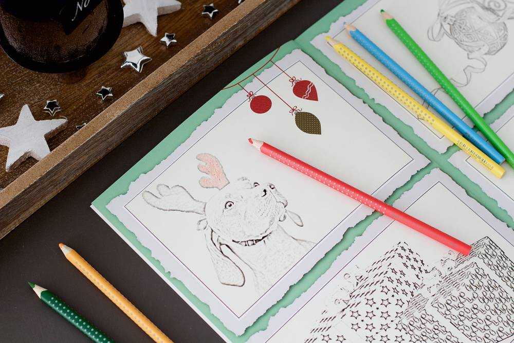 Album natalizio da colorare come regalo personalizzato per i bambini