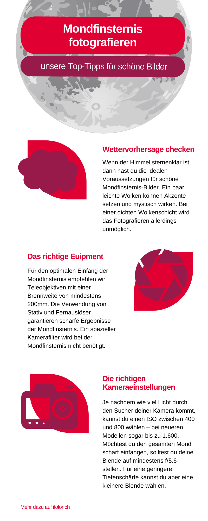 Mondfinsternis fotografieren: So geht’s richtig Mondfinsternis fotografieren: So geht’s richtig