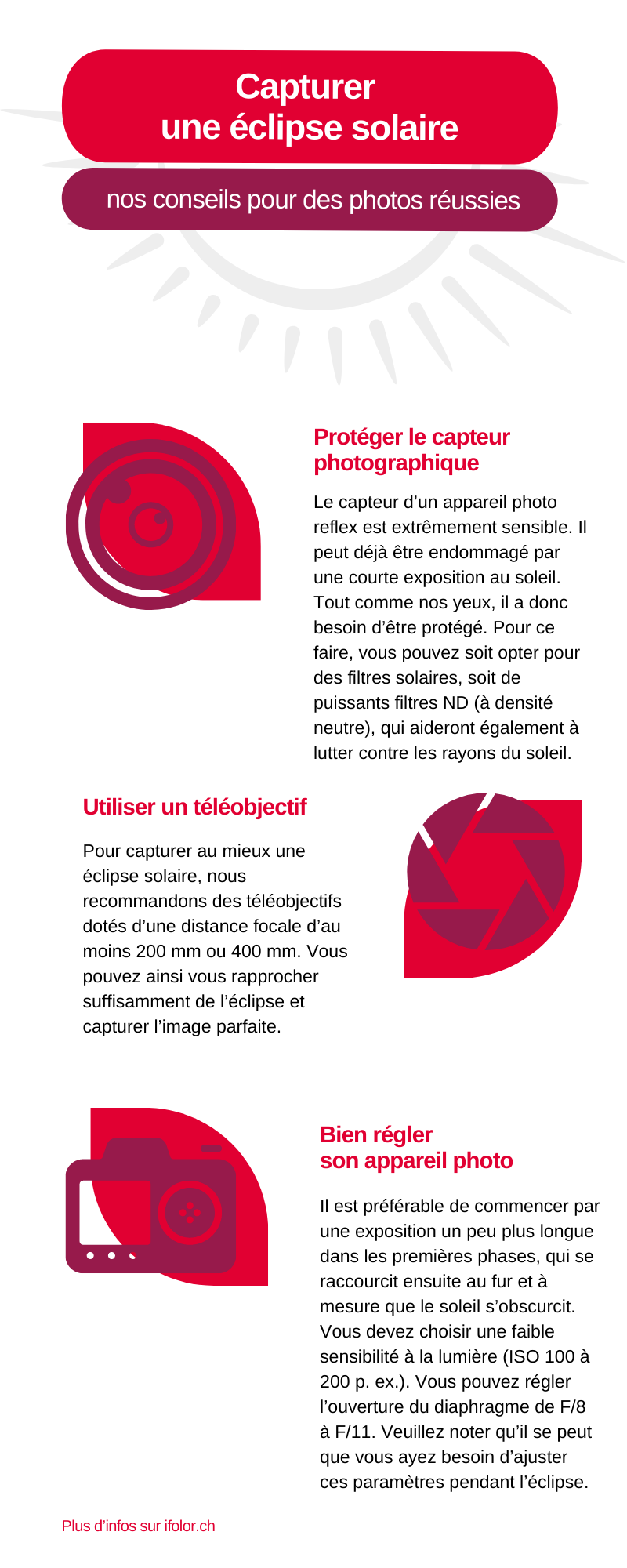 Photographier l'éclipse solaire : nos meilleurs conseils pour de bonnes photos Photographier l'éclipse solaire : nos meilleurs conseils pour de bonnes photos
