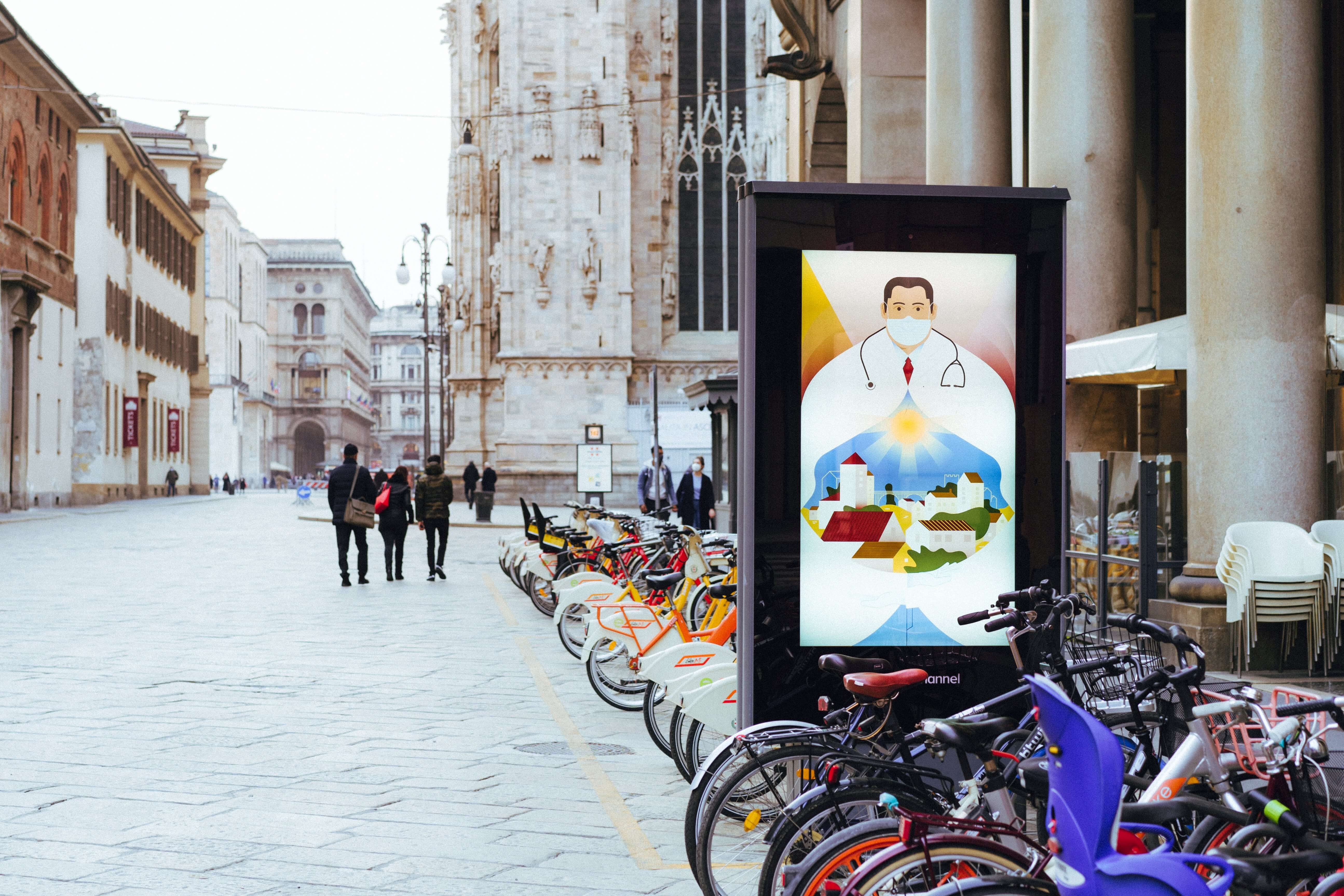 ifolor Thank You Heroes poster in Milan, Italy ifolor Thank You Heroes poster in Milan, Italy
