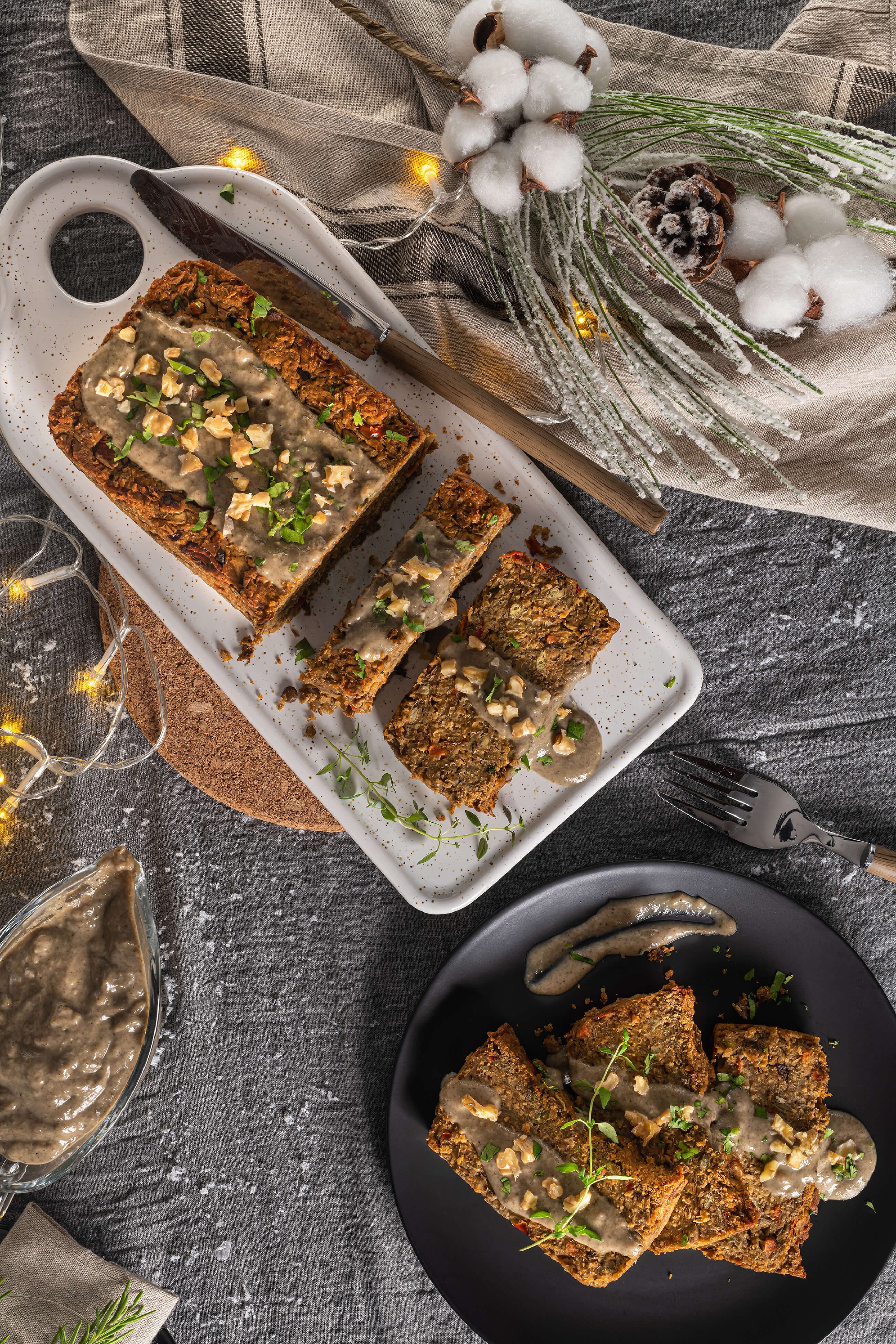 Veganer Hackbraten aus Linsen Veganer Hackbraten aus Linsen