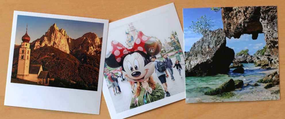 Retro prints and square prints; with and without borders Retro prints and square prints; with and without borders