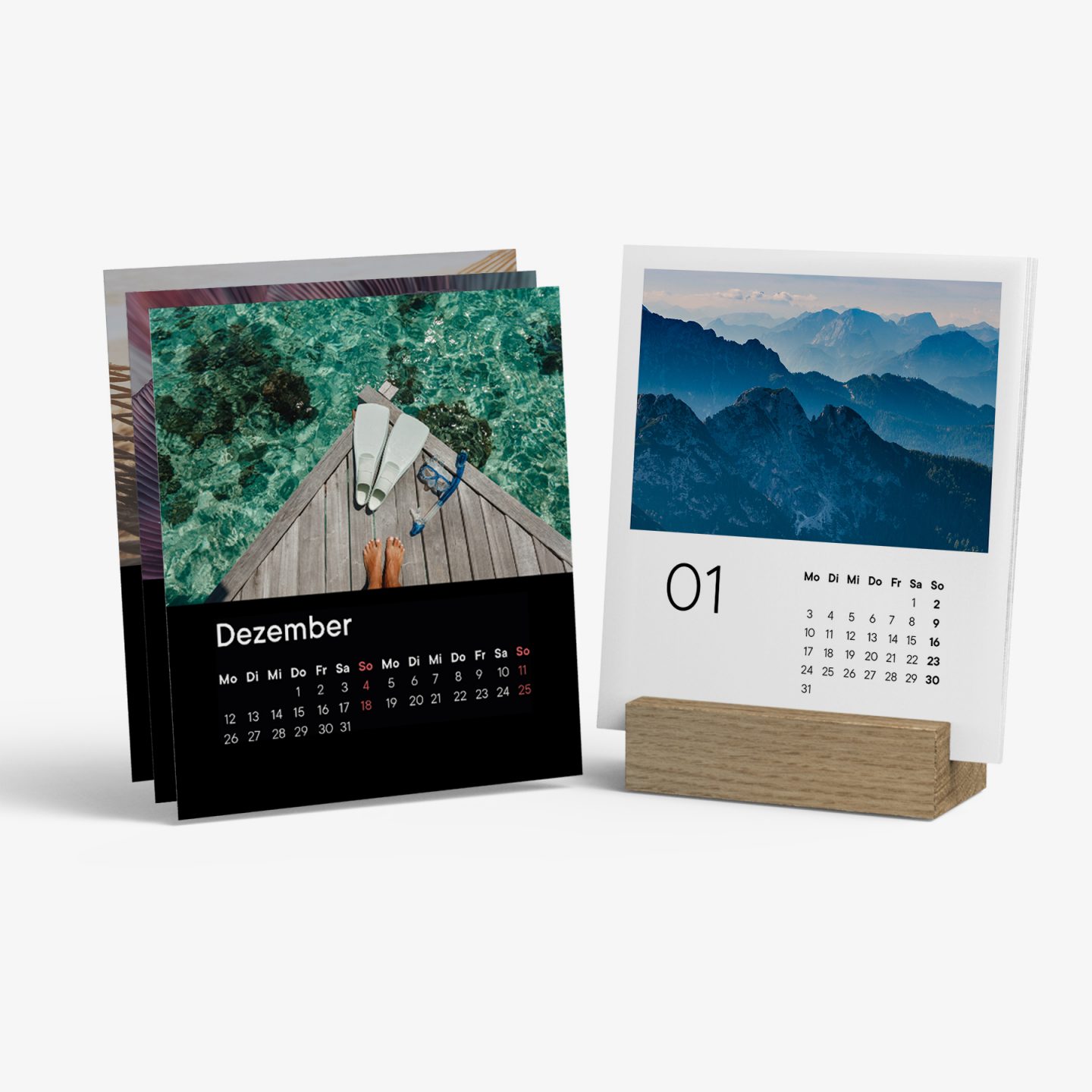 Calendrier de Bureau sur Bois – Portrait